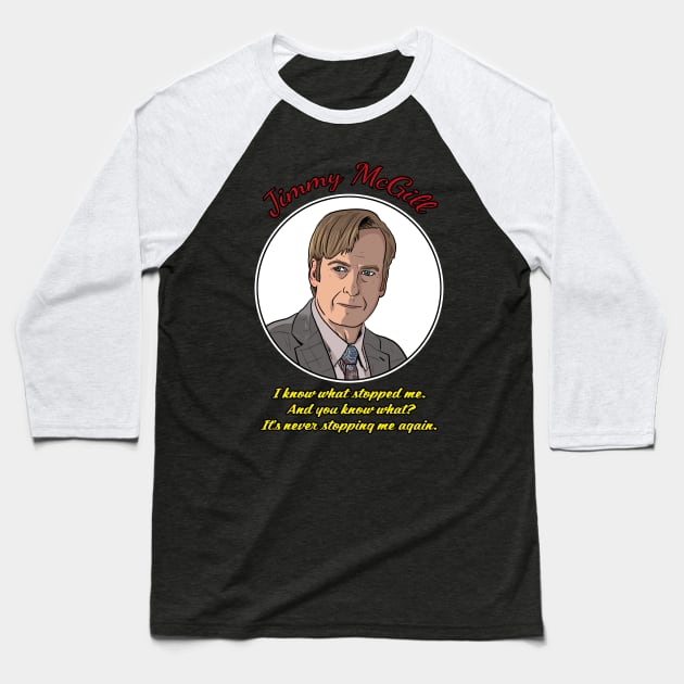 Jimmy McGill - Better Call Saul Baseball T-Shirt by Black Snow Comics